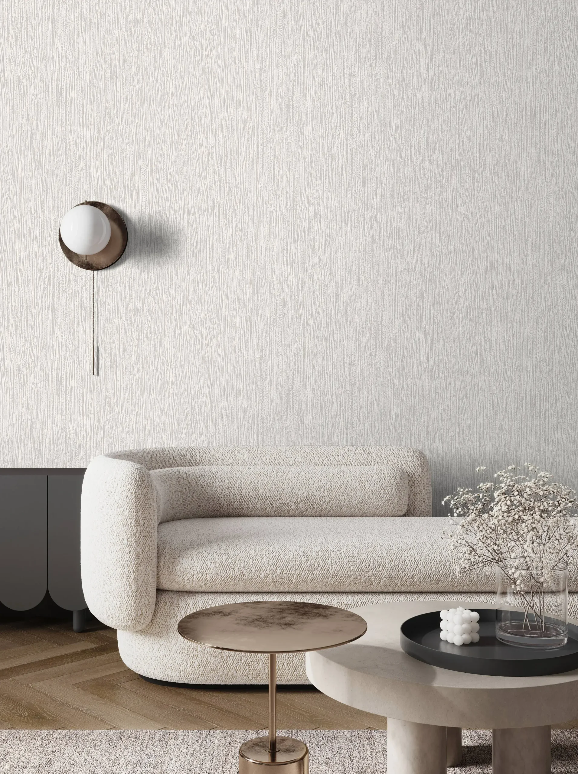 Gray Embossed Wallpaper – Understated Shimmer (24111-1)